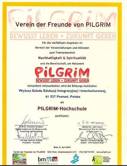 Certyfikat PILGRIM