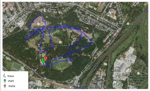 Fura Świetlików, trasa