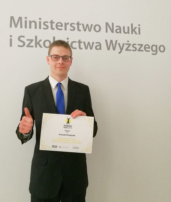 Krzysztof Swiatczak, finalista Studenckiego Nobla, fot. Jacek Polczynski
