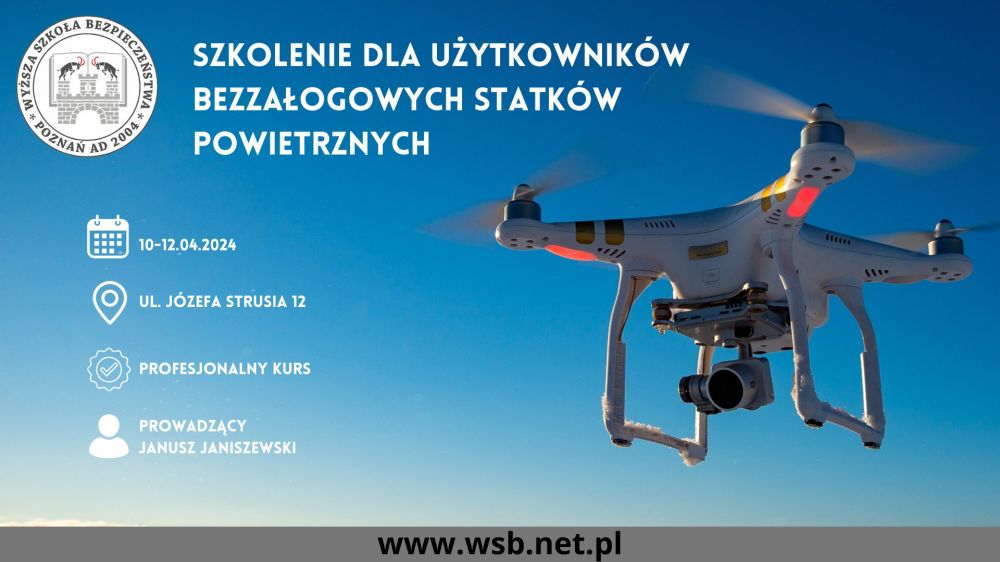 WSB organizuje szkolenie dla użytkowników dronów