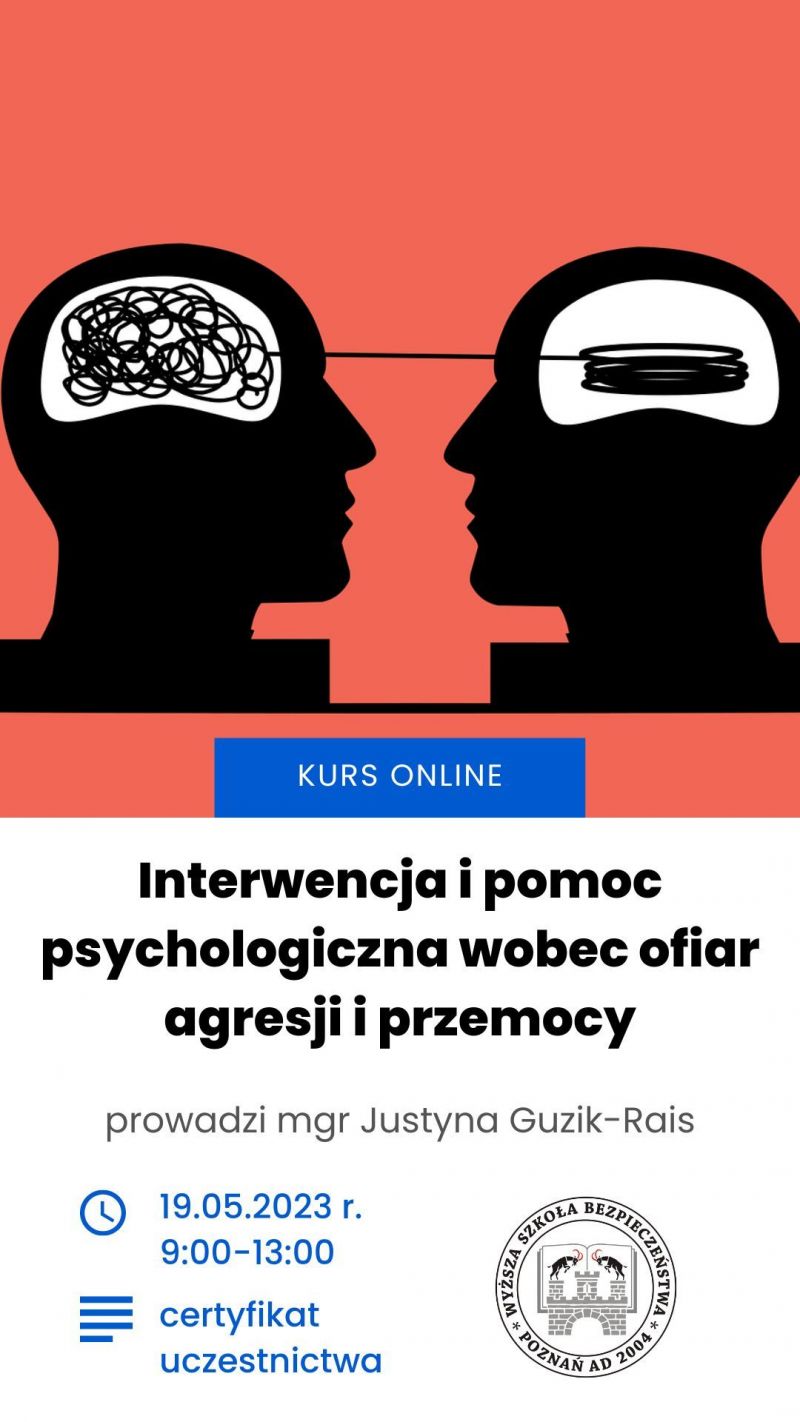 Interwencja i pomoc psychologiczna wobec ofiar agresji i przemocy - szkolenie online organizowane przez WSB