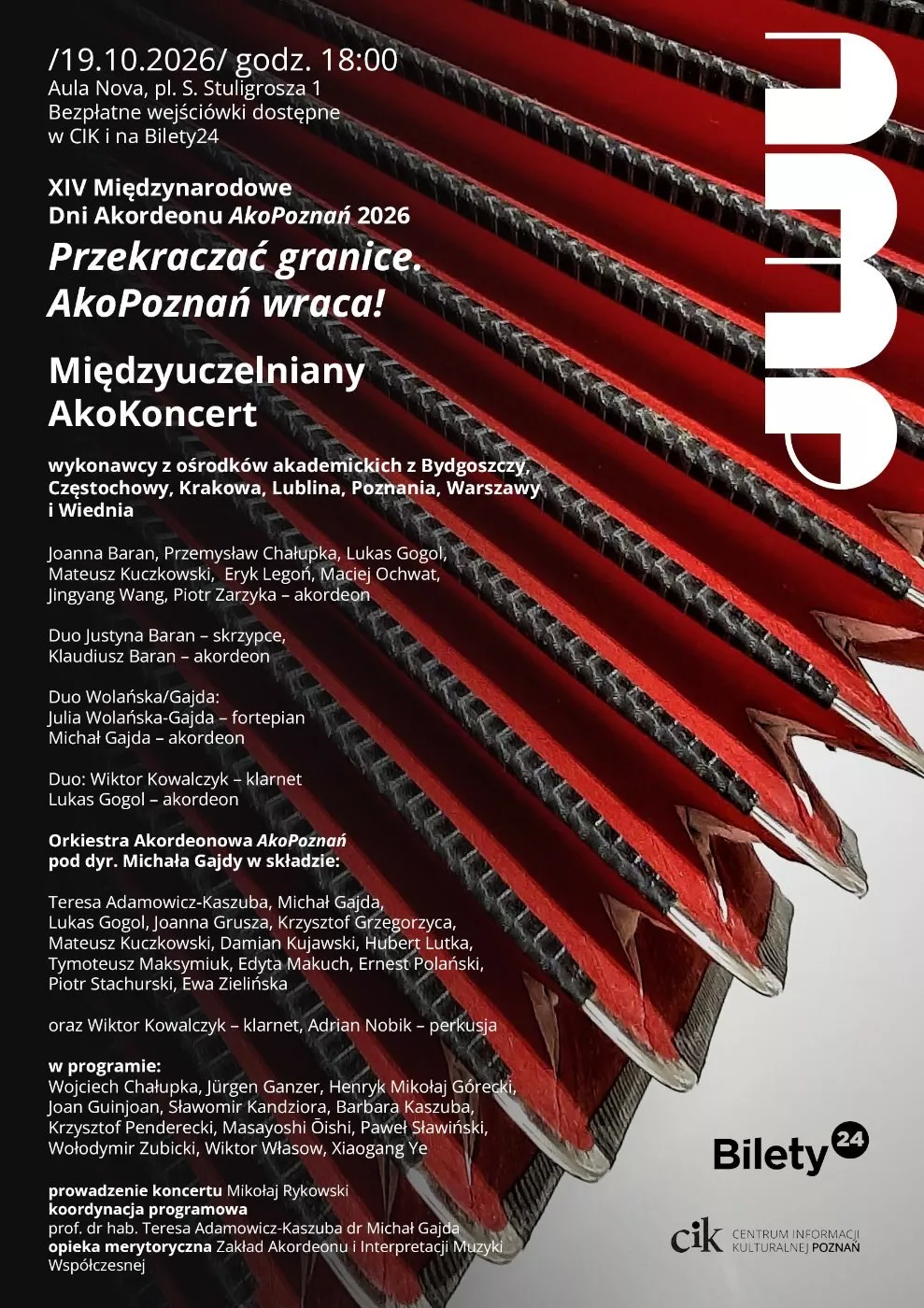Plakat Międzyuczelnianego AkoKoncertu